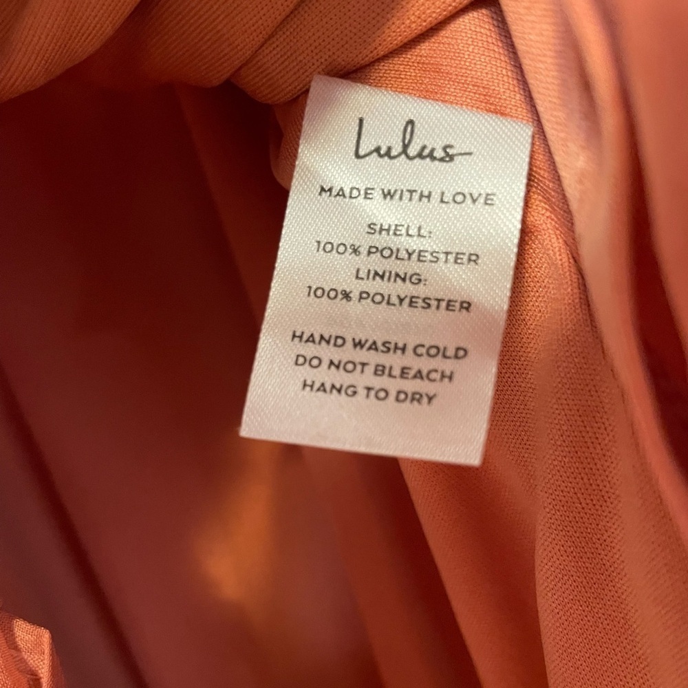 Lulu's Rusty Rose Jacquard Romantic Timeless Wrap Floral Midi Dress XS NWT - Picture 6 of 6